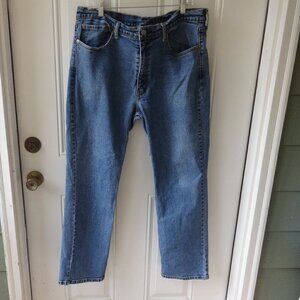 Levi's men's 517 denim jeans size 34 x 34, medium wash, straight leg,cotton, VGC